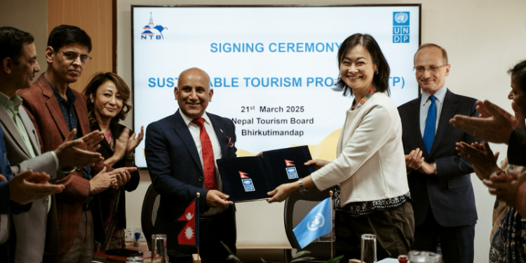‘दिगो पर्यटन परियोजना’ का लागि पर्यटन बोर्ड र ‘युएनडिपी’बीच सम्झौता   